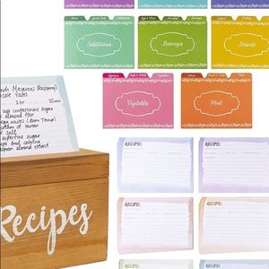 Recipe Box Set (w/4” X 6” Cards)